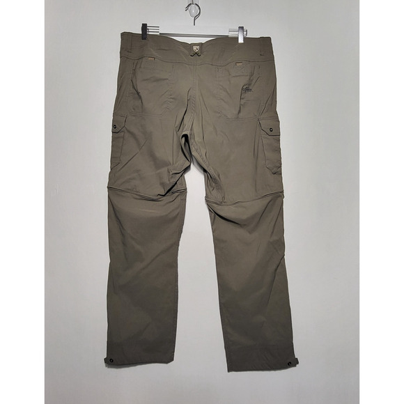 Kuhl Renegade Convertible Stealth Pants Mens Sz 40X32 Khaki Outdoor Hiking Cargo - Picture 7 of 8